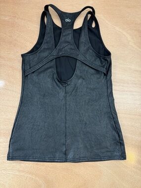 ALO Yoga Matte Black Racerback Performance Tank-Limited Edition